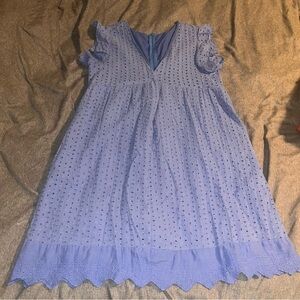 Blue Eyelet Dress